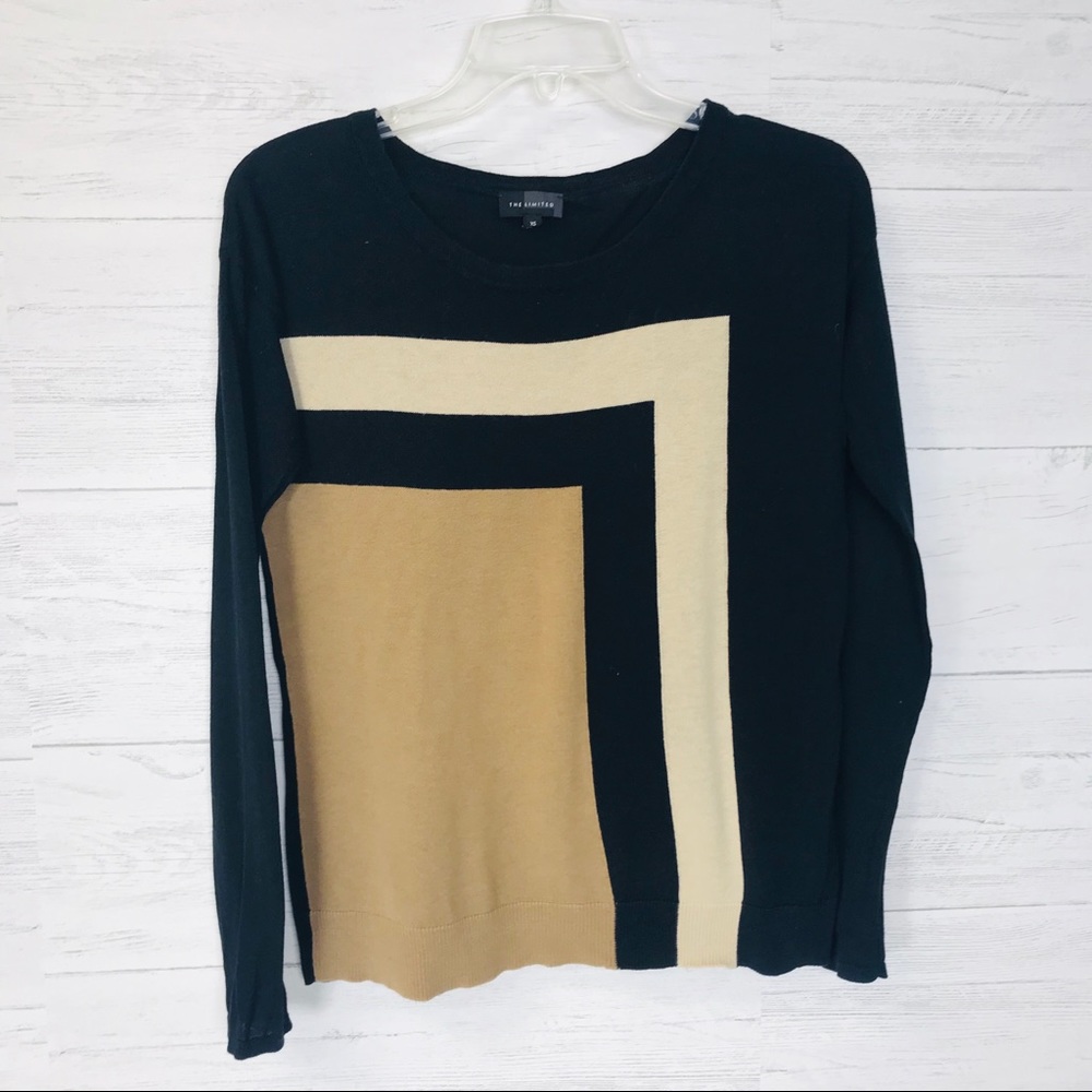 THE LIMITED Geometric Crew Neck Sweater